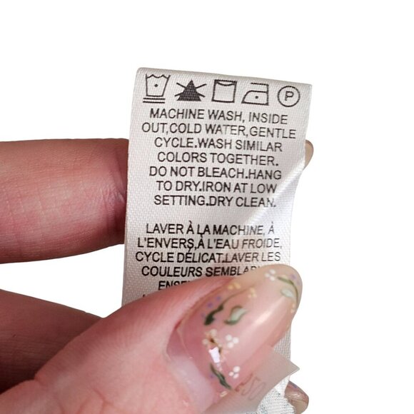 RW&Co. White Green Checkered Long Sleeve Button Up Blouse Sz XS - Picture 8 of 9